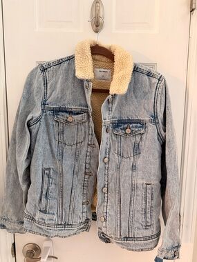Sherpa lined denim jacket